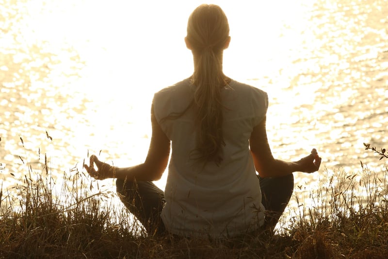 Meditating woman